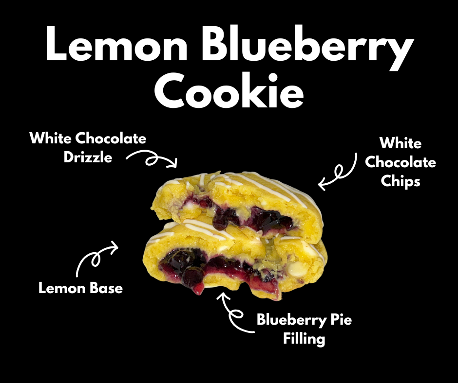 Lemon Blueberry Texas Sized Stuffed Cookie