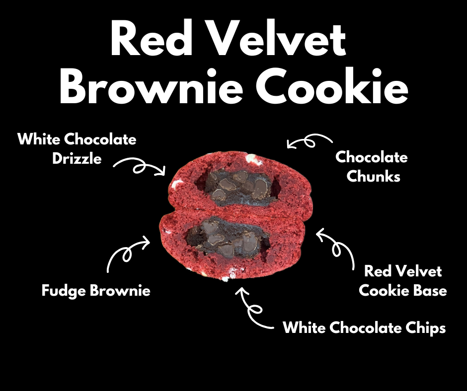 Red Velvet Brownie Texas Sized Stuffed Cookie